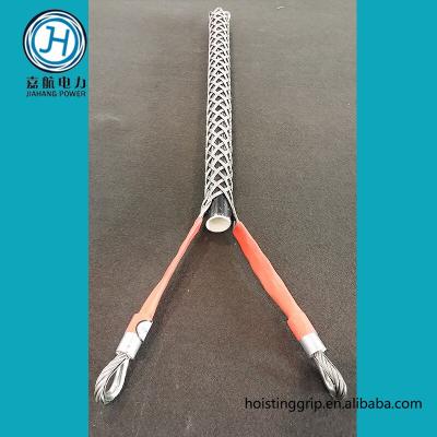 China Elasticity Tool Protective Double Eye Heavy Loads Cable Grip Cable Pulling Grips for sale