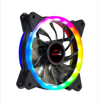 China SNOWFAN 120mm RGB Case Fan With 5V-3pin LED & Power 4pin Connector Computer Cooling ARGB Case Fan Te koop