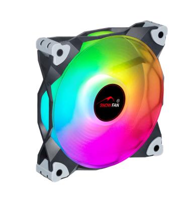 China 120x120x25mm Rainbow LED Cooling fan Axial DC 12V computer pc rgb case fan 120mm Te koop