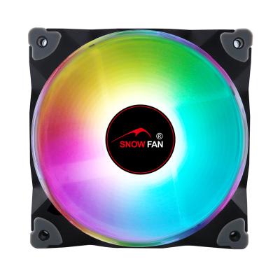 China Hot selling 12025mm SNOWFAN RGB fan with big led beads rgb pc fan cooling à venda