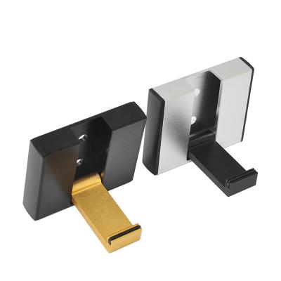 China Contemporary Multi-Piece Black Aluminum-Magnesium Alloy Wall Mounted Black Hidden Coat Hook for sale