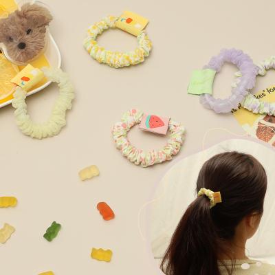 China Korean Style Flower Large Intestine Hair Ring Hair Accessories Scrunchies Girls Hair Embellishment Broken Band Headwear for sale