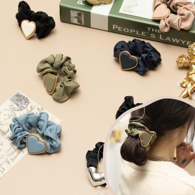 China Cardioid Hair Ring Korean Style Morandi Large Intestine Hair Accessories Scrunchies Hair Accessories Embellishment Feminine Women for sale