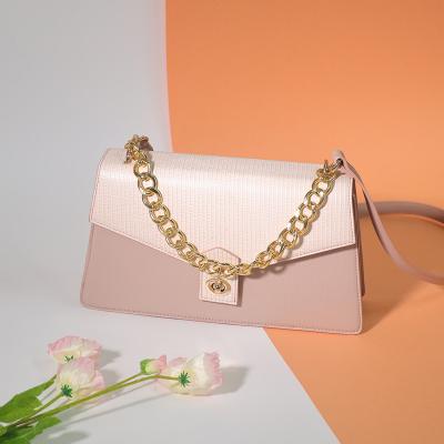 China 2022 Fashion Customized Logo Chain Handbags For Women Stereotype Korean Exquisite Package Style Synthetic Leather For Girl Messenger Bag for sale