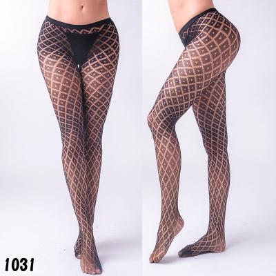 China Hot Selling Women's Hollow Out Jacquard Mesh Elastic Nylon Thigh High Socks Breathable Hose Women Pantyhose Mesh Socks for sale