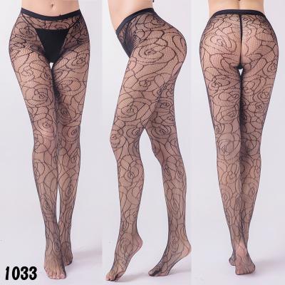 China Women's sexy hot breathable hot sexy mesh stockings long mesh hollow-out black transparent stockings underwear pantyhose women for sale