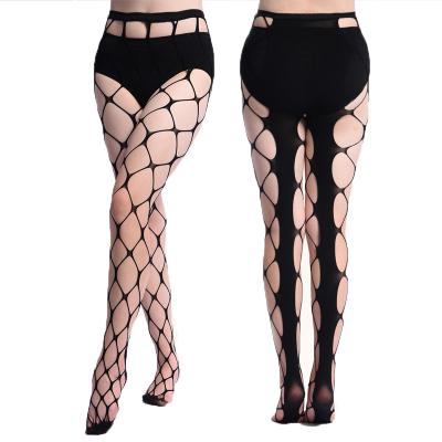 China Hot Sexy Women's Tall High Mesh Women's Underwear Fashion Wear Net Breathable Tights Nylon Elastic Mid-Cut Women's Stockings for sale