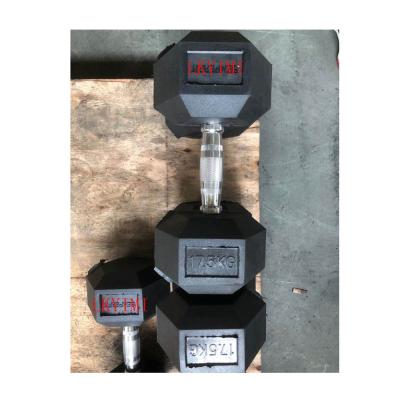 China Wholesale Hex Dumbbell Weight Set 10kg 20kg 30kg 50kg Rubber Dumbbell Cast Rubber Covered For Sale for sale