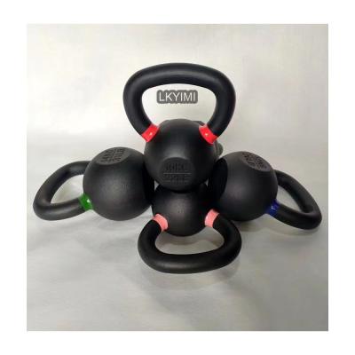 China Custom Commercial Use Kettlebell Cast Iron Kettlebell Fitness Kettle Bell Set With Stock for sale