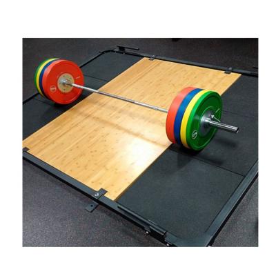 China Commercial Professional Rubber Weight Lfiting Strength Training Weight Lifting Wooden Platform for sale