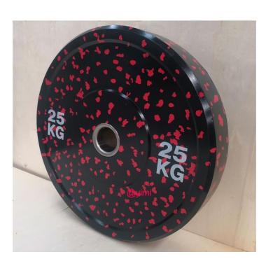 China Bodybuilding OEM Wholesale New Cheap Price Gym Weightlifting Rubber Plates Barbell Dish Bumper Sets for sale