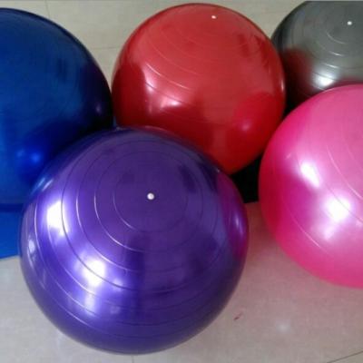 China Yoga Exercise Customized Colorful LOGO 45cm 55cm 65cm Exercise PVC Gym Yoga Ball 75cm With Compressor for sale