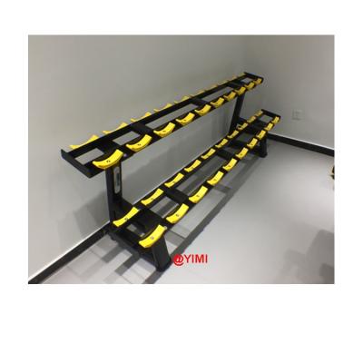 China Exercise Muscle Different Size GYM Equipment 2 Solid Steel Row 10 Pairs Rack For Dumbbell for sale