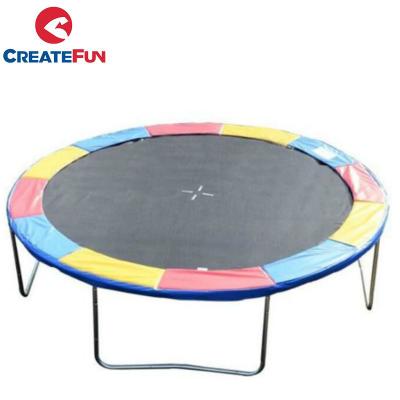 China CreateFun 150kgs Different Size Colorful Round Trampoline Without Safety Fence Net for sale