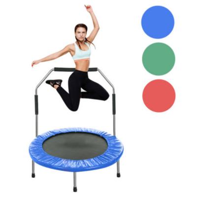 China CreateFun 36inch 38inch 40inch Indoor Cheap Fitness Mini Trampoline With Handle Bar for sale