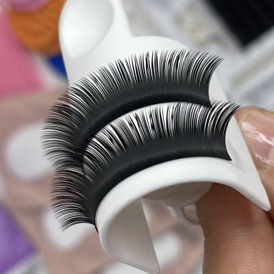 China Thick Volume Full Ellipse Eyelash Extensions 0.20 0.15 Double Tips Flat Lash Extensions for sale