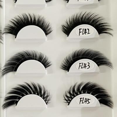 China 2021 New Arrival Durable Super Fluffy 3D Faux Mink Eyelash Dramatic Faux Mink Tape Full Lashes for sale