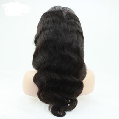 China Body Wave Cuticle Aligned Virgin Hair Indian Body Wave Wig 100% Wavy Hair Lace Front Wig With Combs And Fitted Strap for sale