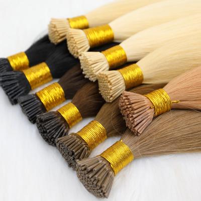 China Silky Straight Wave Grade 12A Full Cuticle Aligned Silky Straight Russian Hair I Tip Hair Extensions for sale