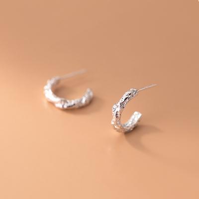 China SE104-874 Korean style female semi-arc semi-arch halo earrings jewelry geometric semicircular earrings simple irregular concave-convex earrings for sale