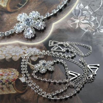 China Fancy Rhinestone Women Underwear Accessories For Flower Bra Strap For Bridal BB172-178 for sale