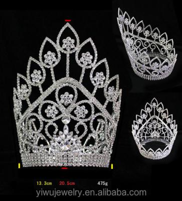 China Luxury Fashion Rhinestone Fashion Rhinestone Pageant Beauty Crown H172-157 for sale