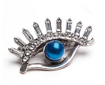 China Decorative; bridal; Gifts H36-059 Glossy Acrylic Stone Fatima Eye Barrette Blue Hair Clips for sale