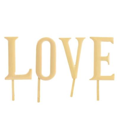 China H36-190 Girls Simple Metal Gold Letter Love Hair Clips Zinc Alloy for sale