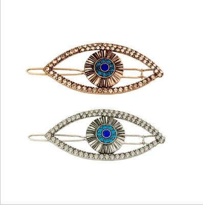 China H36-183 Vintage Rhinestone Evil Eye Zinc Alloy Fancy Hair Clips for sale