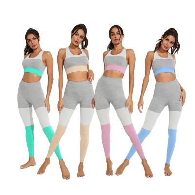 China Antibacterial Yoga Suits Fitness Yoga Pants Sportswear Leggings Tops Body Gaiters Yoga Leggings for sale