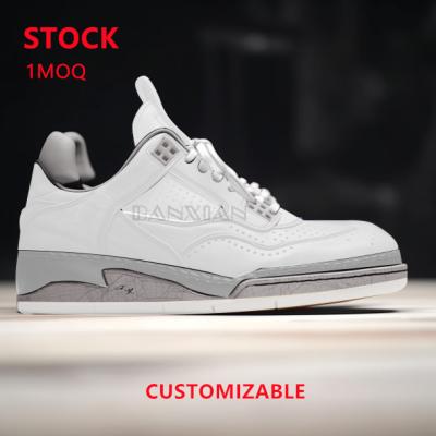 China 2023 Fashion Trend Custom Low Cut Retro 4S Mens Womens Private Label Sports Basketball Shoes Sneakers Logo Brand Genuine Leather Manufacturer for sale