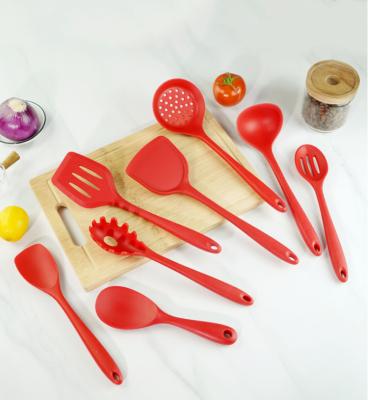 China Promotional Sale Kitchen Silicone Building Stocked Heat Resistant Non-Stick Spatula With Stand for sale