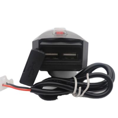 China High Quality Motorcycle Dual Usb Motorcycle Electric Vehicle Dual Charger Mobile Phone,Tablet Powered 2 X USB Dual Interface CE for sale