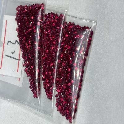 China No Loose Red Red Color Melee Gemstone Raw Red Approx Price 1.3mm Natural Stones Per Carat Burma Gems for sale