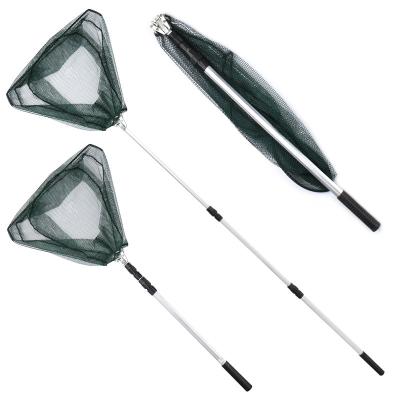 China Aluminum Alloy Pole Folding Triangle Collapsible Fishing Net for sale