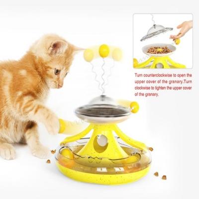 China Amazon Pet Tumbler Toy Funny Cat Leaking Feeder Newly Sustainable Track for sale