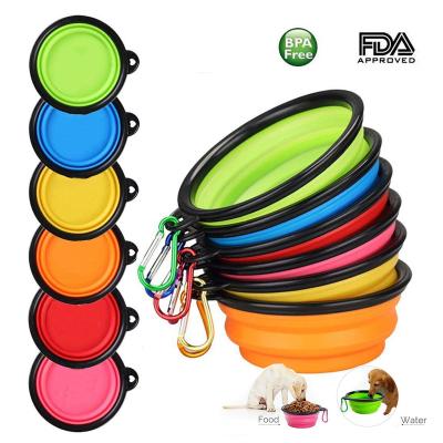 China 350ml Automatic Portable Collapsible Dog Bowl Custom With Your Logo for sale