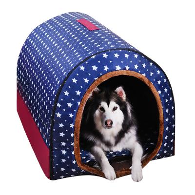 China Luxury Dog Bed Stars Soft Stocked Dog Nest Room For Large Cat Pet for sale