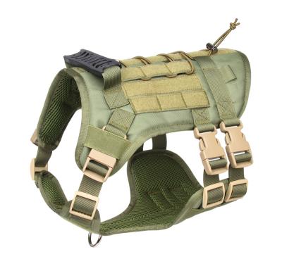 China Customized Padded Logo Tactical Vest Breathable Snack Dog Harness Military Training Pet Harness Vest with Metal Buckles for sale