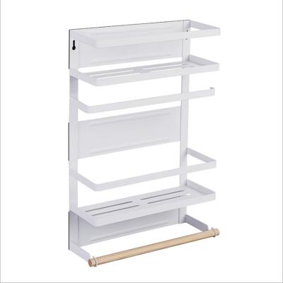 China 2018 New Design Large Size Fridge Side Shelf Magnetic Kitchen Fridge Storage Rack Viable for sale