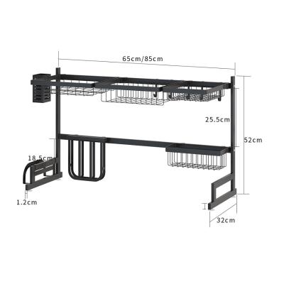 China Sustainable Original Design Stainless Steel Kitchen Rack With Suction Cup Bottom Free Frame Kitchen Storage Set for sale