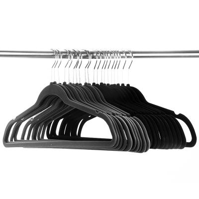 China Anti-Slip Clothing Hangers Velvet Suit Hangers Non Slip Hanger Customizing To Accept for sale