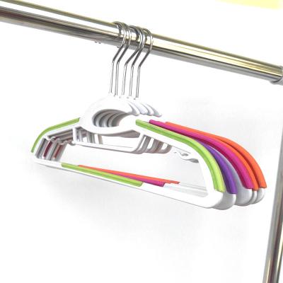 China Eco-friendly BB Material Colorful Plastic Coat Hanger 0-8 Years Children Coat Hanger for sale