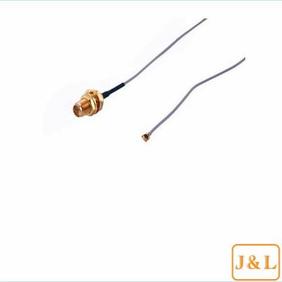 China RP-SMA Female (male pin) Center Jack to IPX Female cable - 8.5inch for sale