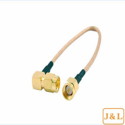 China RP SMA Female to RP SMA Male Antenna Connector Pigtail Jumper Cable 16cm for sale