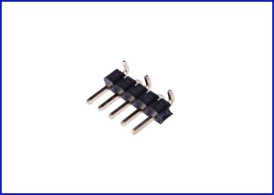 China Pitch 1.0mm 1*5P SMT 90° HeaderConnector Black  Brass material Gold-plated Environmental protection for sale