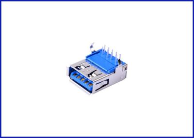 China USB 3.0 A type Pin type Bend your feet male connector blue Brass material for sale