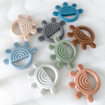 China Soft Toy Amazing New Design Babi Supplies Products Anti Pregnancy Announcement Non-Toxic Wean Style Teether Edible Silicone for sale