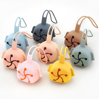 China New Amazon Luxury Newborn Gift Personalized Silicone Nipple Holder Nipple Holder Travel Storage Portable Pacifier Holder for sale