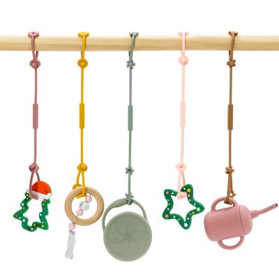 China New Arrival Silicone Christmas Outside Spicy Edible Baby Silicone Feeding Suppliers Easy Grip Prevent Missing Rope for sale